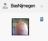 Voorbeeld social media-account met de naam "Bas Nijmegen"